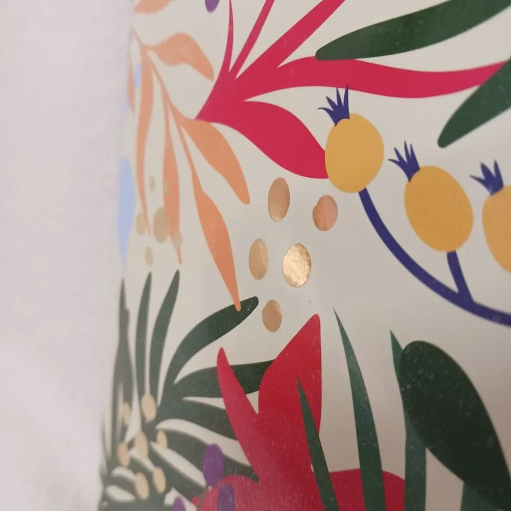 Notebook Journal FLORAL GOLD‎ LEAF Tropical Lined Pages Composition Stationary